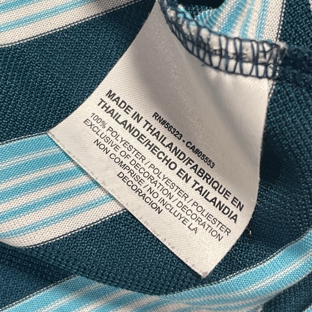 Nike Golf Dri-Fit Tour Performance Polo Mens L Blue Striped Wicking - Picture 5 of 8